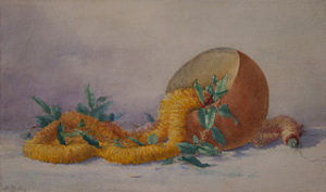 Still Life with Ilima Lei & Coconut by Helen Whitney Kelley